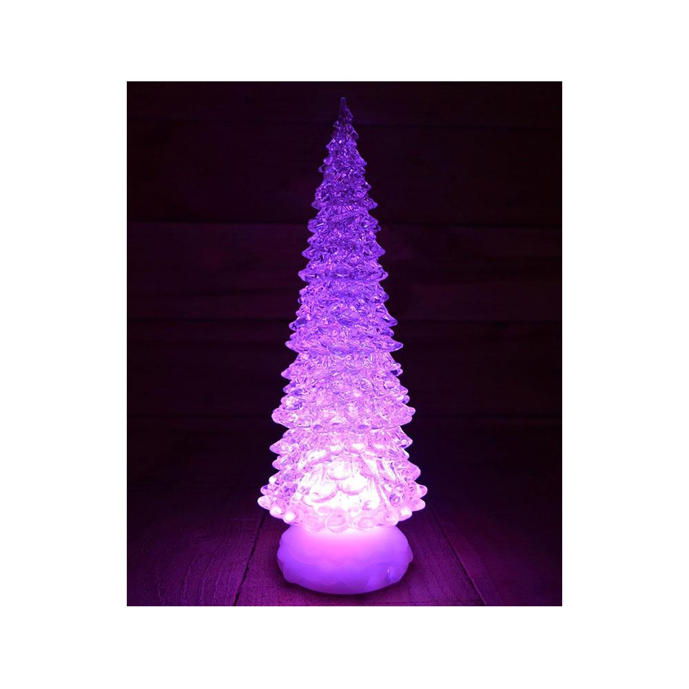 Premier Christmas Water Spinner Tree 30cm Battery Operated With Timer And Colour Changing LEDs