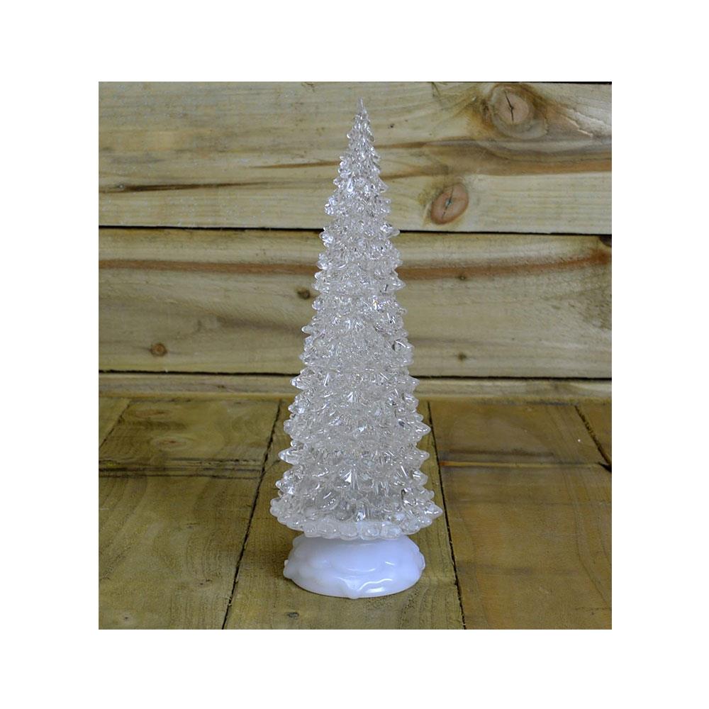 Premier Christmas Water Spinner Tree 30cm Battery Operated With Timer And Colour Changing LEDs