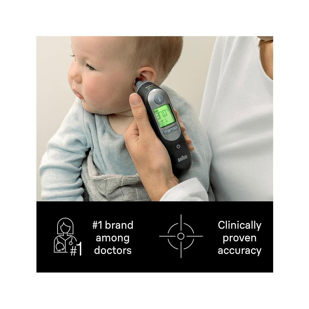 Braun ThermoScan 7 Ear Thermometer With Age Precision - Black Edition