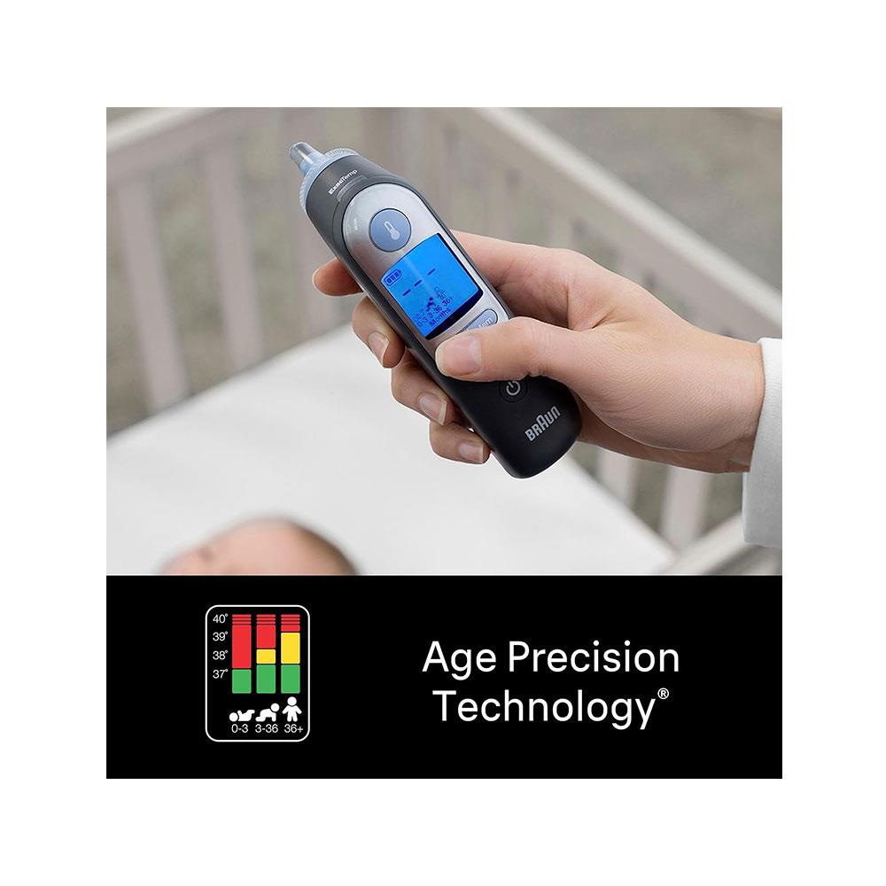 Braun ThermoScan 7 Ear Thermometer With Age Precision - Black Edition