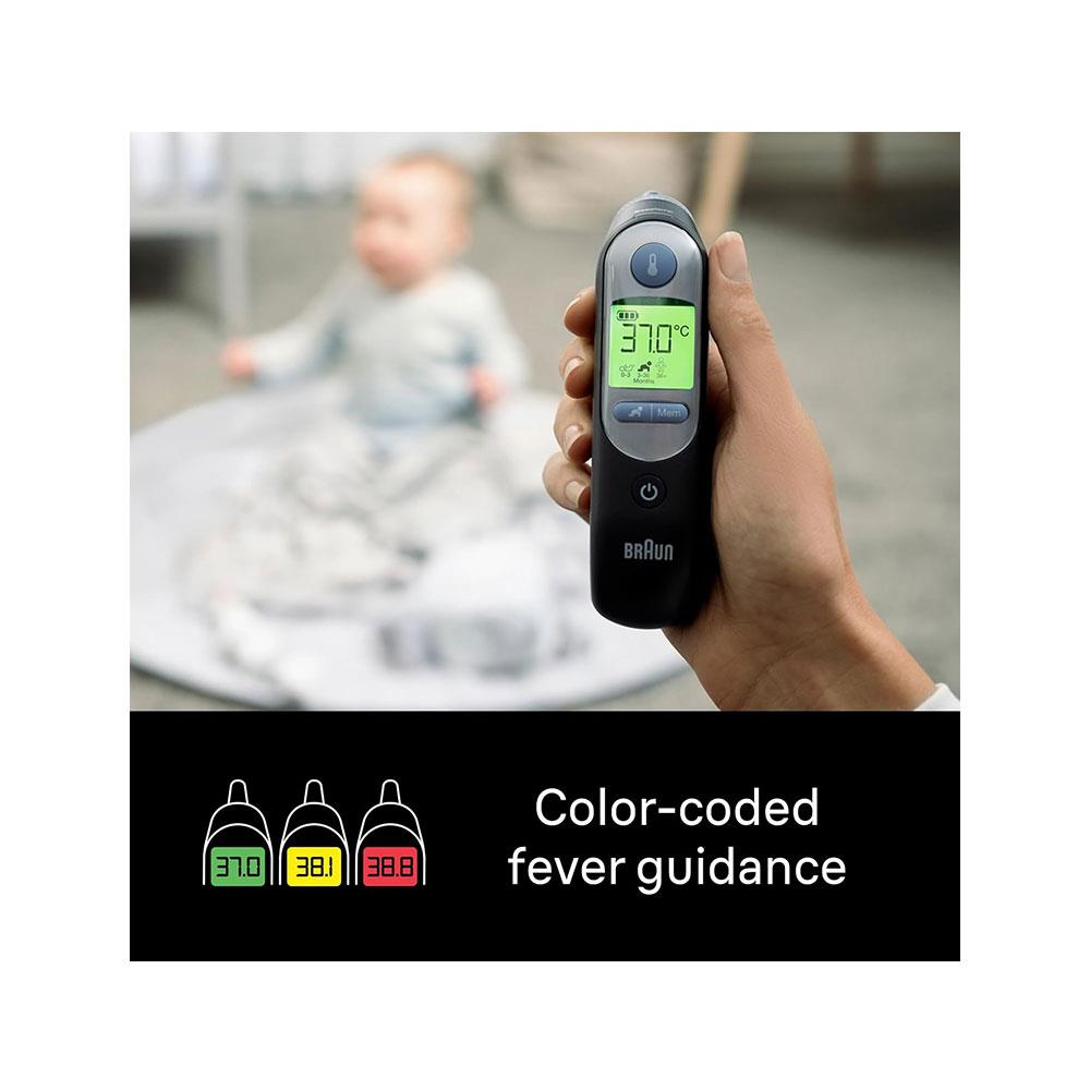 Braun ThermoScan 7 Ear Thermometer With Age Precision - Black Edition