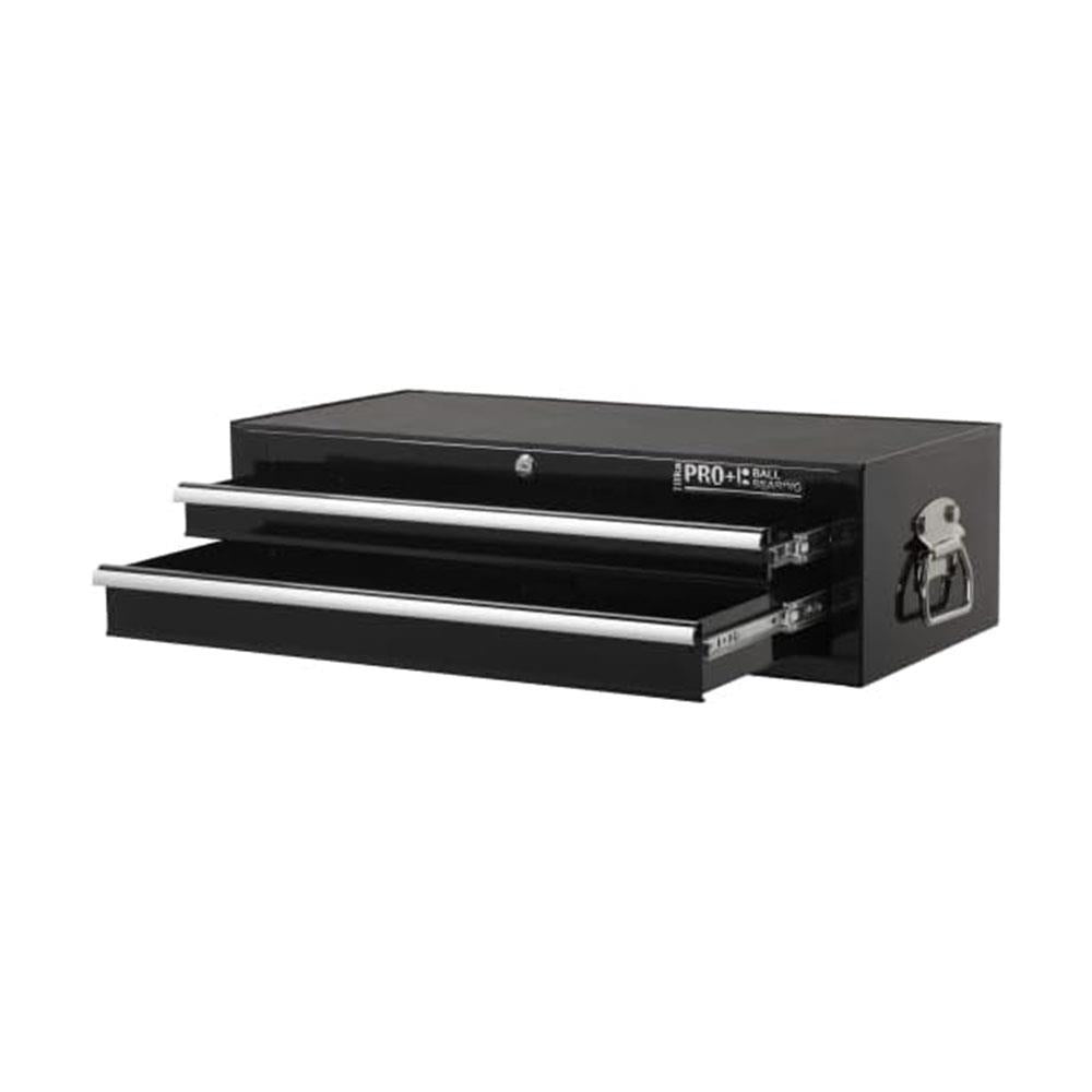 Hilka HD PRO+ 2 Drawer Add On Chest 26Inch/66cm Wide Steel Metal Tools Storage Box - Black Main image