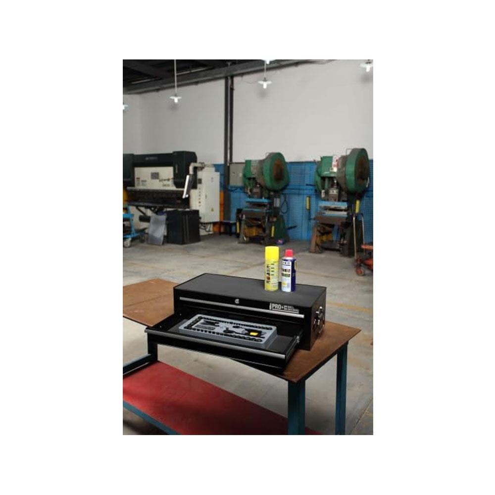 Hilka HD PRO+ 2 Drawer Add On Chest 26Inch/66cm Wide Steel Metal Tools Storage Box - Black