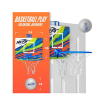 Nerf Nerfoop Mini Over The Door Basketball Hoop Mini NERF Foam Basketball Game Set - Blue