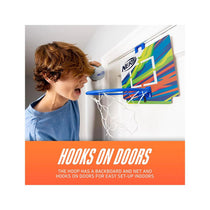 Nerf Nerfoop Mini Over The Door Basketball Hoop Mini NERF Foam Basketball Game Set - Blue