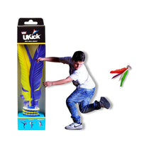 Wicked UKick Football Skills Freestyle Trainer Feather Shuttlecock Kick It Hack It Whack It - Assorted Colour