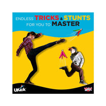 Wicked UKick Football Skills Freestyle Trainer Feather Shuttlecock Kick It Hack It Whack It - Assorted Colour