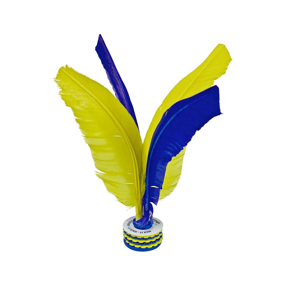 Wicked UKick Football Skills Freestyle Trainer Feather Shuttlecock Kick It Hack It Whack It - Assorted Colour