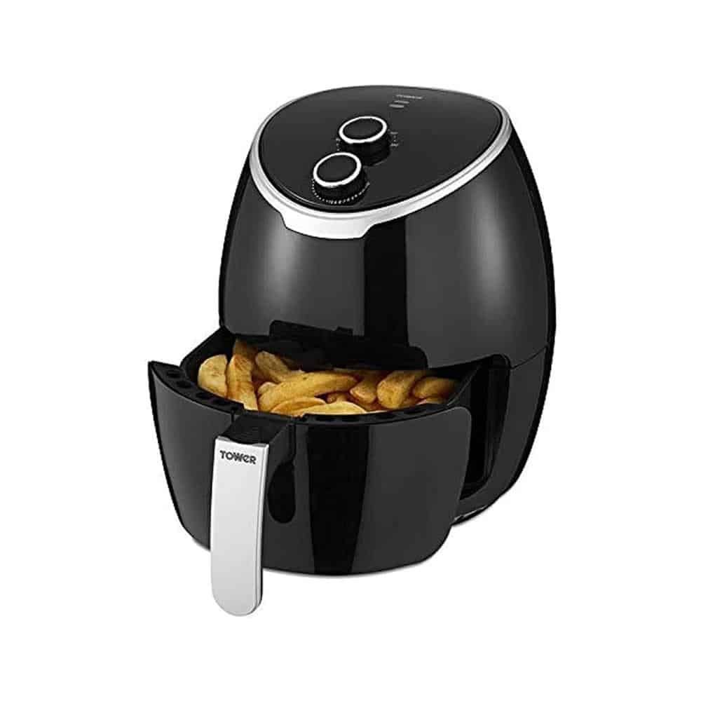 Tower Vortx Manual Air Fryer With Rapid Air Circulation 30 Minute Timer 1400W 4 Litres - Black Main image