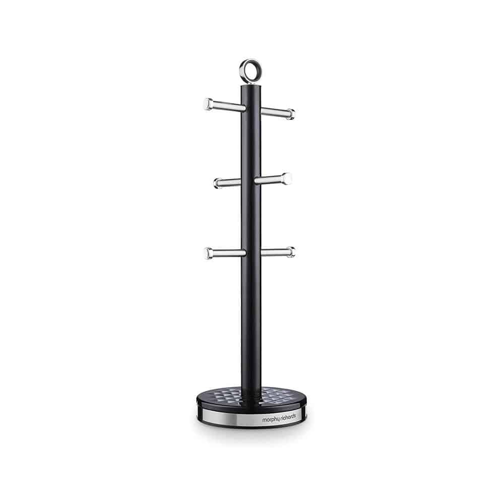 Morphy Richards Dimensions 6 Cup Mug Tree Polished Stainless Steel - Black