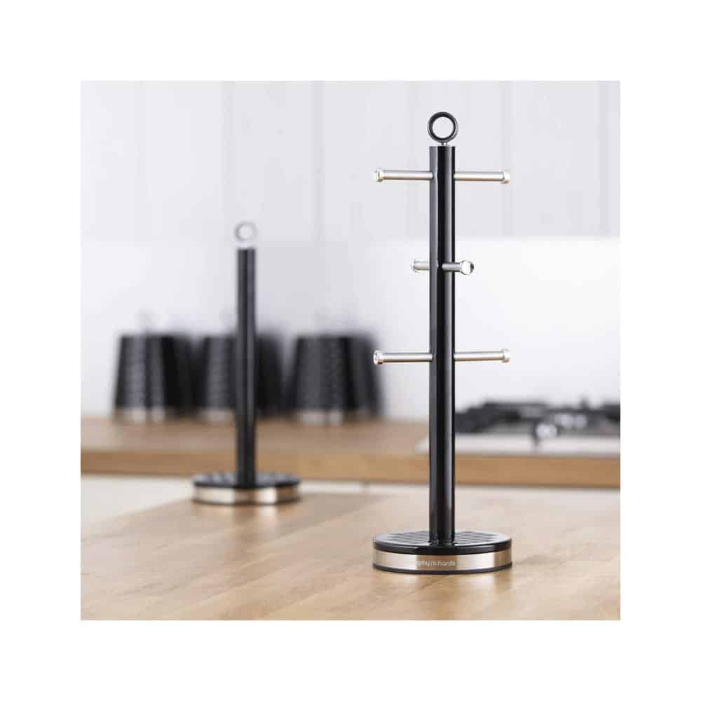 Morphy Richards Dimensions 6 Cup Mug Tree Polished Stainless Steel - Black
