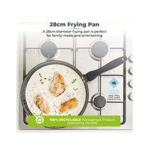 Tower Diamo Frying Pan 28cm With Black Diamond Ceramic Non-Stick Coating And Softtex Handle - Black