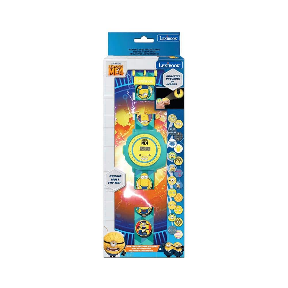 Lexibook Despicable Me Minions Children's Projection Watch With 20 Images - Yellow/Blue