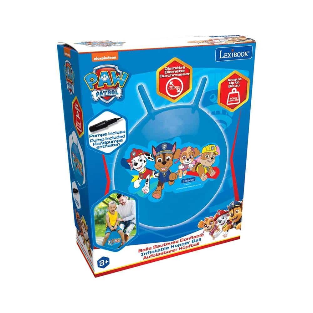 Lexibook Paw Patrol Inflatable Hopper Ball 45cm With Manual Pump - Blue