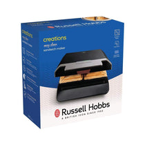 Russell Hobbs Creations Easy Clean Sandwich Maker Toaster 680W - Black