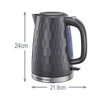Russell Hobbs Contemporary Honeycomb Cordless Electric Jug Kettle 3000 W 1.7 Litres - Grey