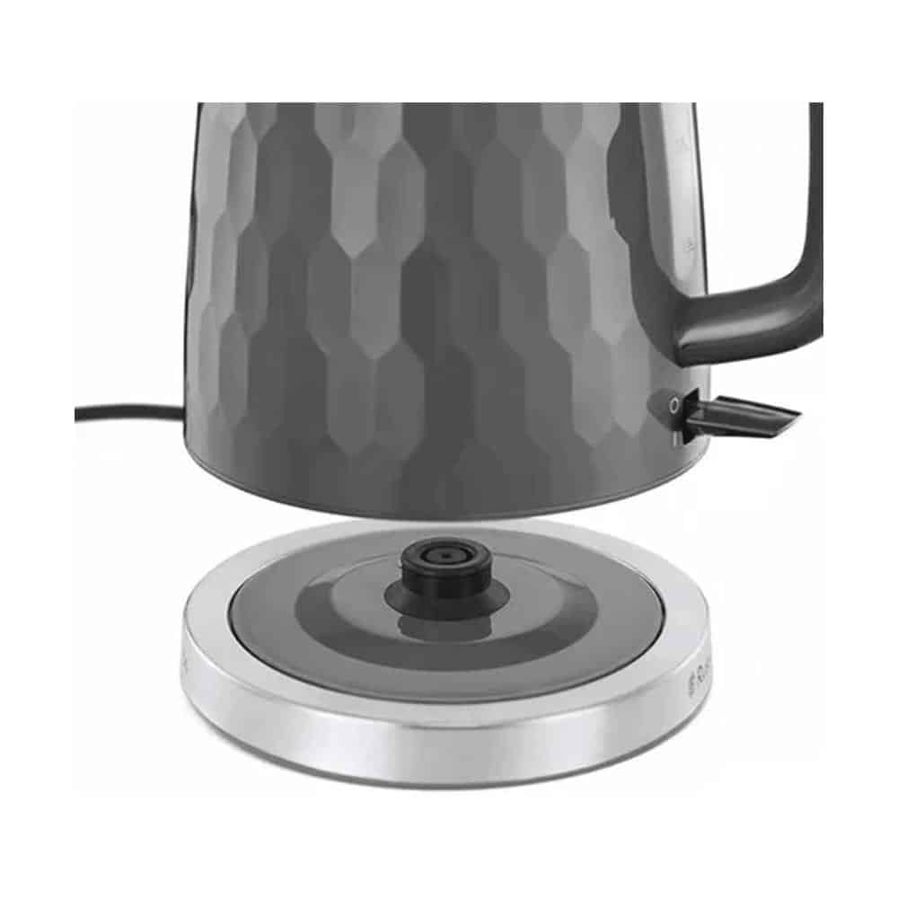 Russell Hobbs Contemporary Honeycomb Cordless Electric Jug Kettle 3000 W 1.7 Litres - Grey