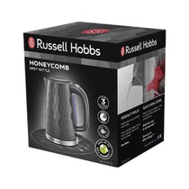 Russell Hobbs Contemporary Honeycomb Cordless Electric Jug Kettle 3000 W 1.7 Litres - Grey