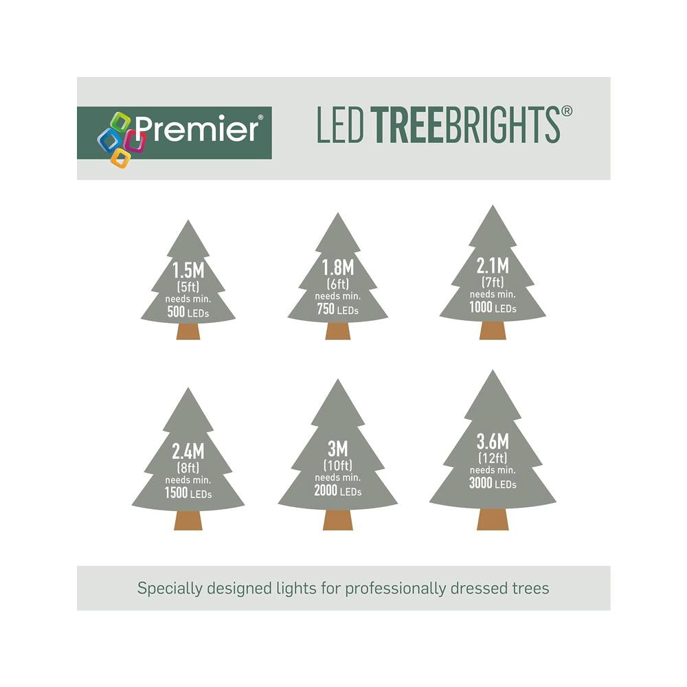 Premier Decoration Multi Action TreeBrights 750 LED Lights With Timer - Multicolour