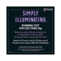 Premier Decoration Multi Action TreeBrights 750 LED Lights With Timer - Multicolour
