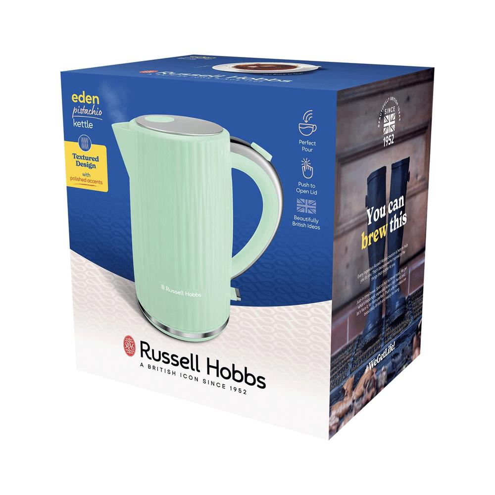 Russell Hobbs Eden Electric Kettle 3000W 1.7 Litres - Pistachio
