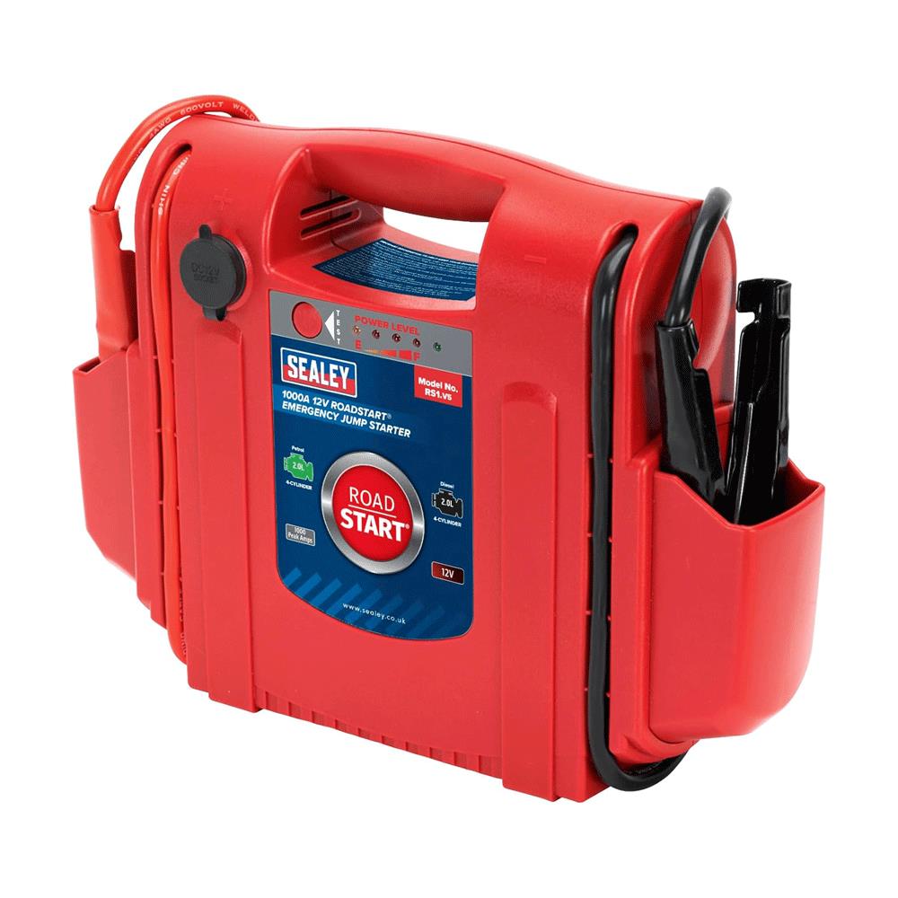 Sealey RoadStart 12V Emergency Jump Starter 1000 Peak Amps - Red/Black