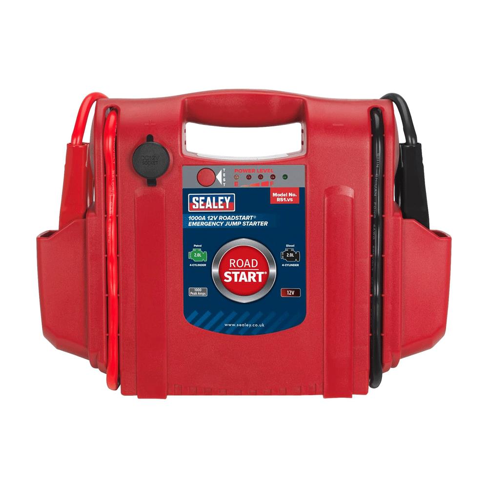 Sealey RoadStart 12V Emergency Jump Starter 1000 Peak Amps - Red/Black