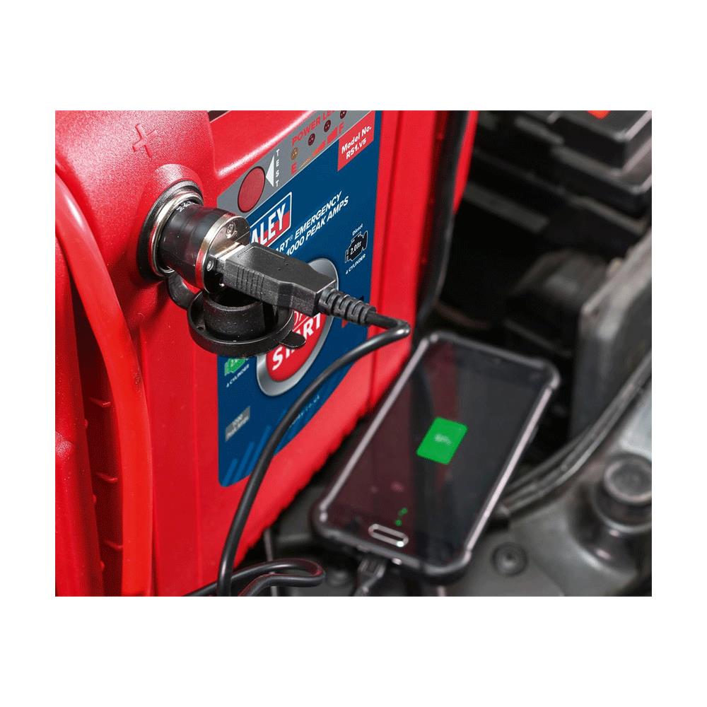 Sealey RoadStart 12V Emergency Jump Starter 1000 Peak Amps - Red/Black
