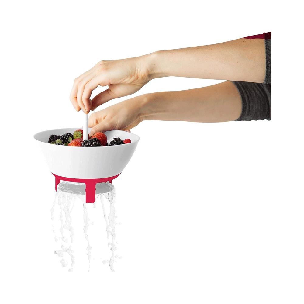 Chef'n Bramble Rinse & Carry Berry Strainer Basket - White