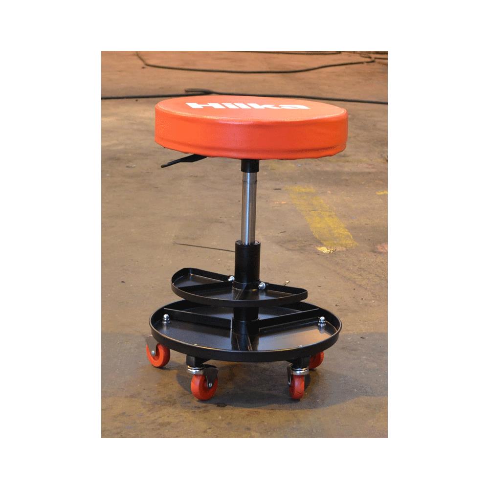 Hilka Mechanics Seat With Storage - Red/Black