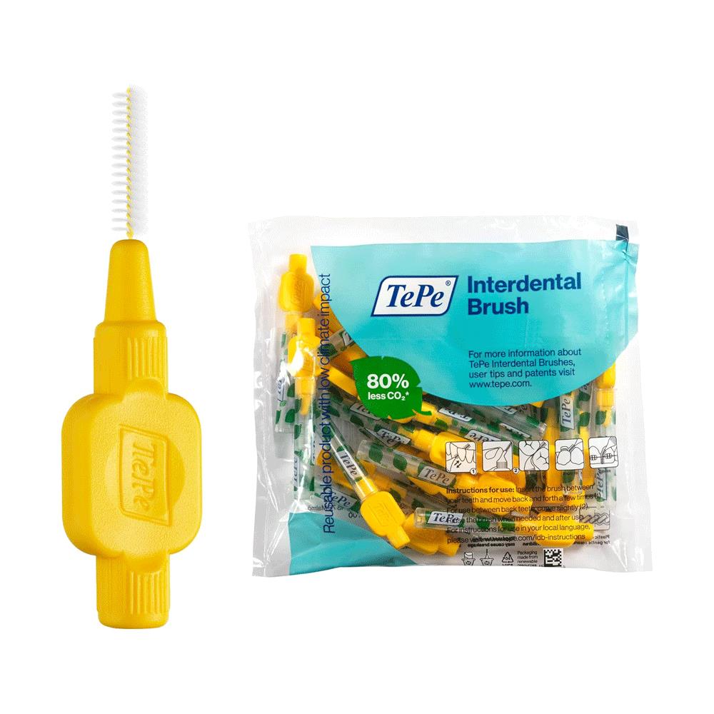 TePe Interdental Brush Original 0.7mm 25 Piece - Yellow Main image