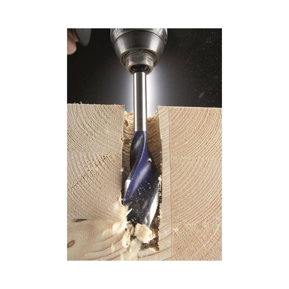 Irwin 6X Blue Groove Wood Drill Bit Straight 20mm 22mm & 25mm - 3 Pieces Secondary image