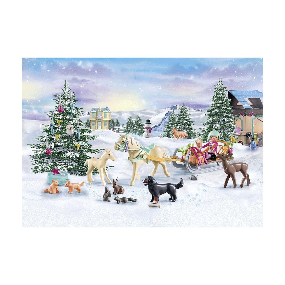 Playmobil Christmas Sleigh Ride Advent Calendar Christmas Toys - 68 Pieces
