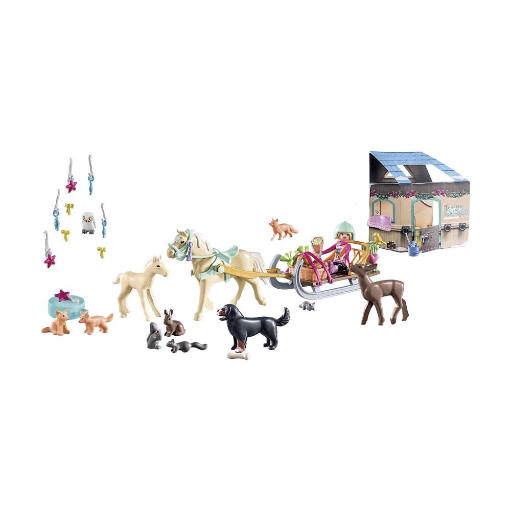 Playmobil Christmas Sleigh Ride Advent Calendar Christmas Toys - 68 Pieces