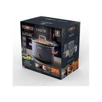 Tower Cavaletto 3.5 Litre Slow Cooker With 3 Heat Settings Removable Pot & Cool Touch Handles - Grey & Rose Gold