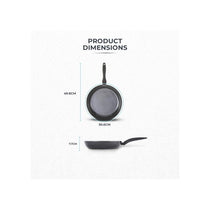Tower Diamo Frying Pan 30cm With Black Diamond Ceramic Non-Stick Coating & Softtex Handle Aluminium - Black