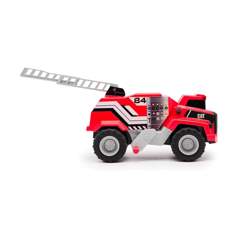 CAT Construction Power Haulers Fire Truck Vehicle Toys With Lights And Sounds - Red