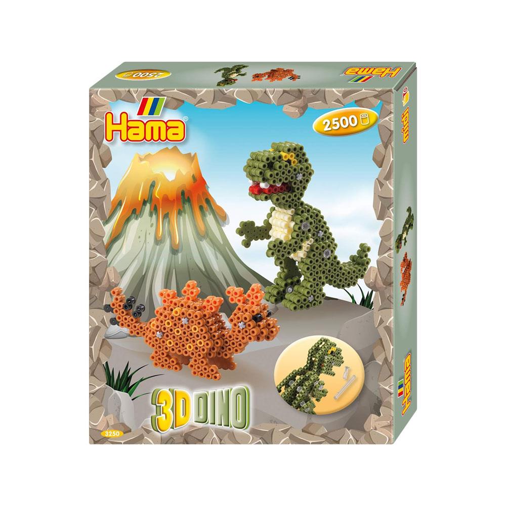 Hama Beads 3D Dinosaur Gift Box 2500 Beads - Multicolour Main image