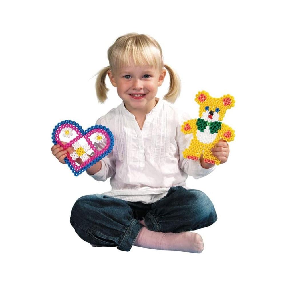 Hama Ironing Beads Pegboards Blister Heart Penguin & Christmas Tree - White