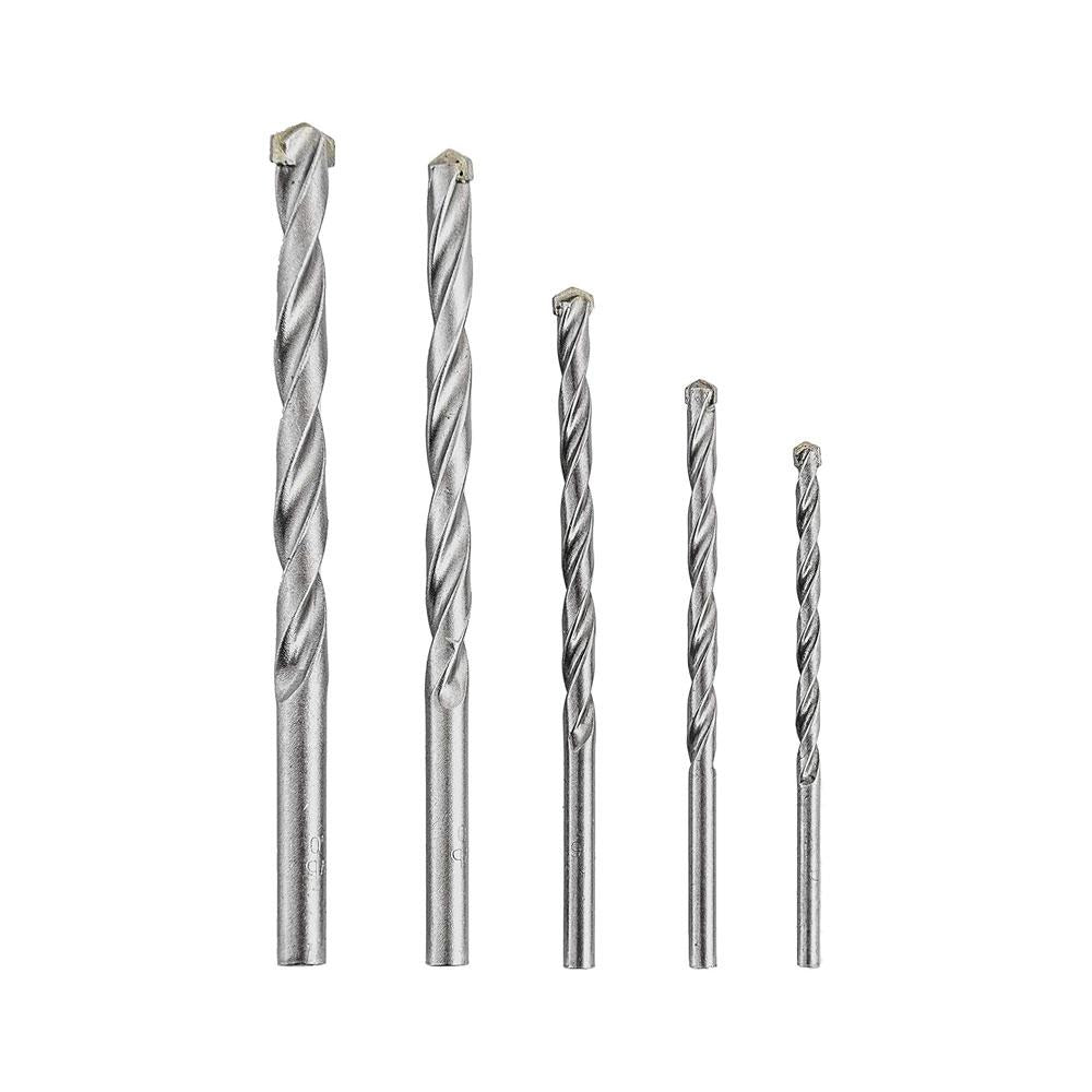 Einhell Assorted Drill Bit Set 5 Drill Bits For Wood 5 Carbide Drills For Concrete & 5 HSS Drills For Steel - 15 Piece