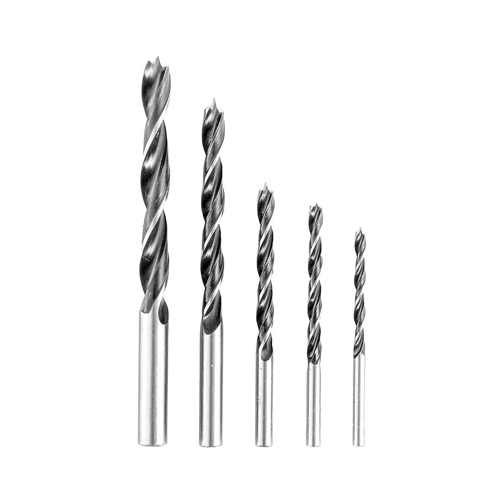 Einhell Assorted Drill Bit Set 5 Drill Bits For Wood 5 Carbide Drills For Concrete & 5 HSS Drills For Steel - 15 Piece