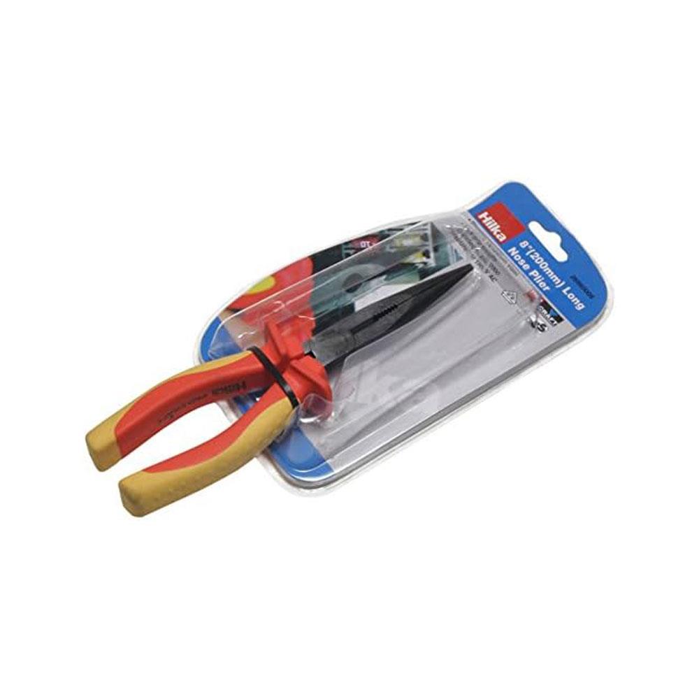 Hilka 8 Inch Long Nose Plier VDE Pliers Pro Craft (200mm) - Red/Yellow Main image