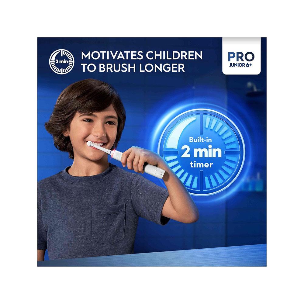 Oral-B Star Wars Mandalorian Pro Junior Kids Electric Toothbrush 1 Toothbrush Head With 3 Modes Ages 6+ - White Secondary image