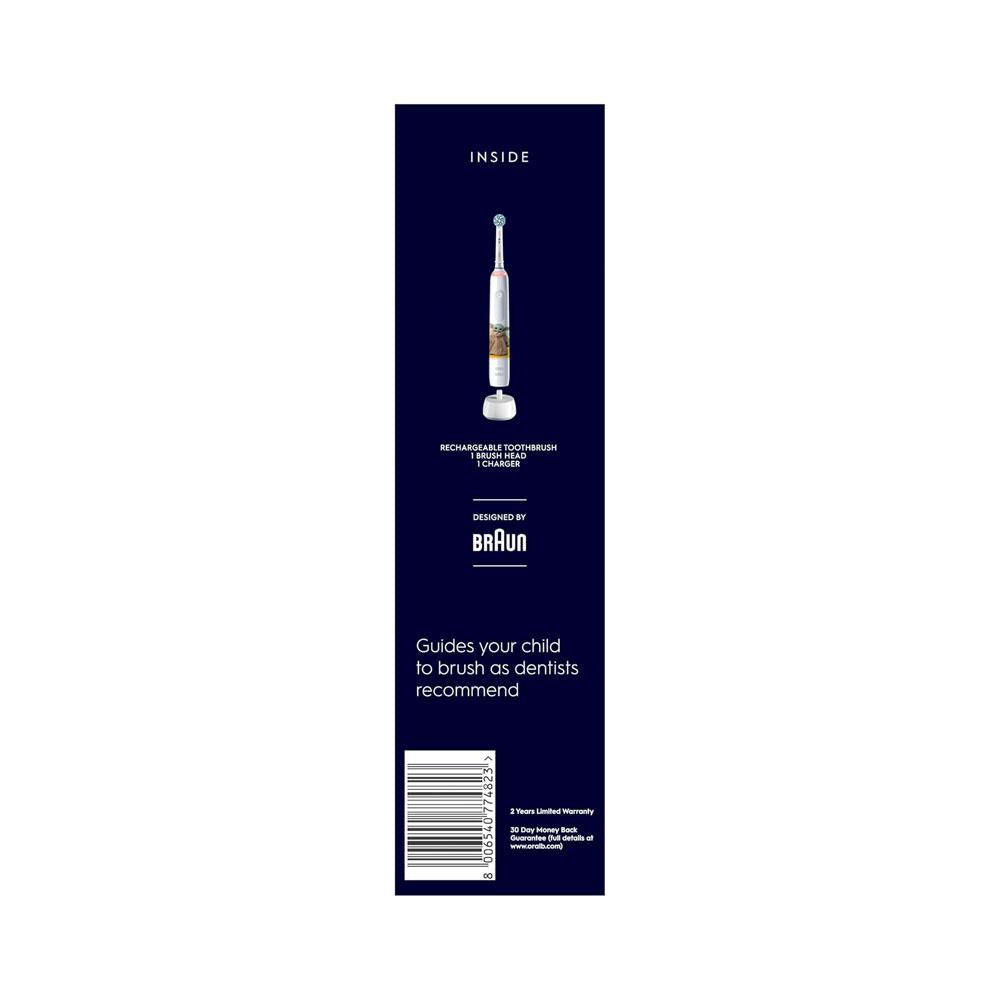 Oral-B Star Wars Mandalorian Pro Junior Kids Electric Toothbrush 1 Toothbrush Head With 3 Modes Ages 6+ - White