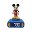 Lexibook 3D Mickey Mouse Childrens Clock With Night Light Alarm Snooze - Blue