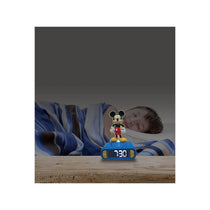 Lexibook 3D Mickey Mouse Childrens Clock With Night Light Alarm Snooze - Blue