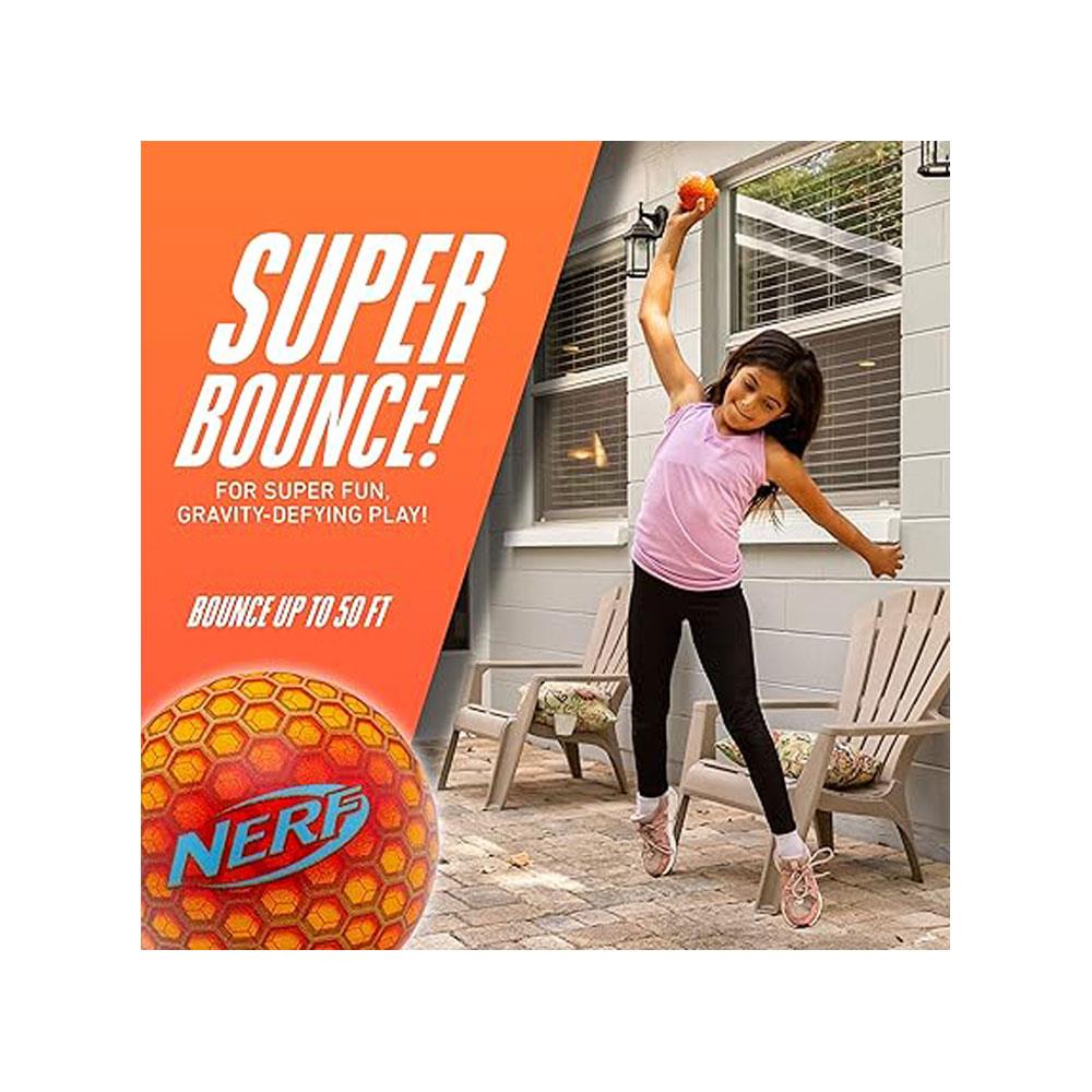 Nerf Super Bounce Balls 1 High Bounce Balls For Kids Indoor & Outdoor Fun Sports - Assorted Colours Secondary image