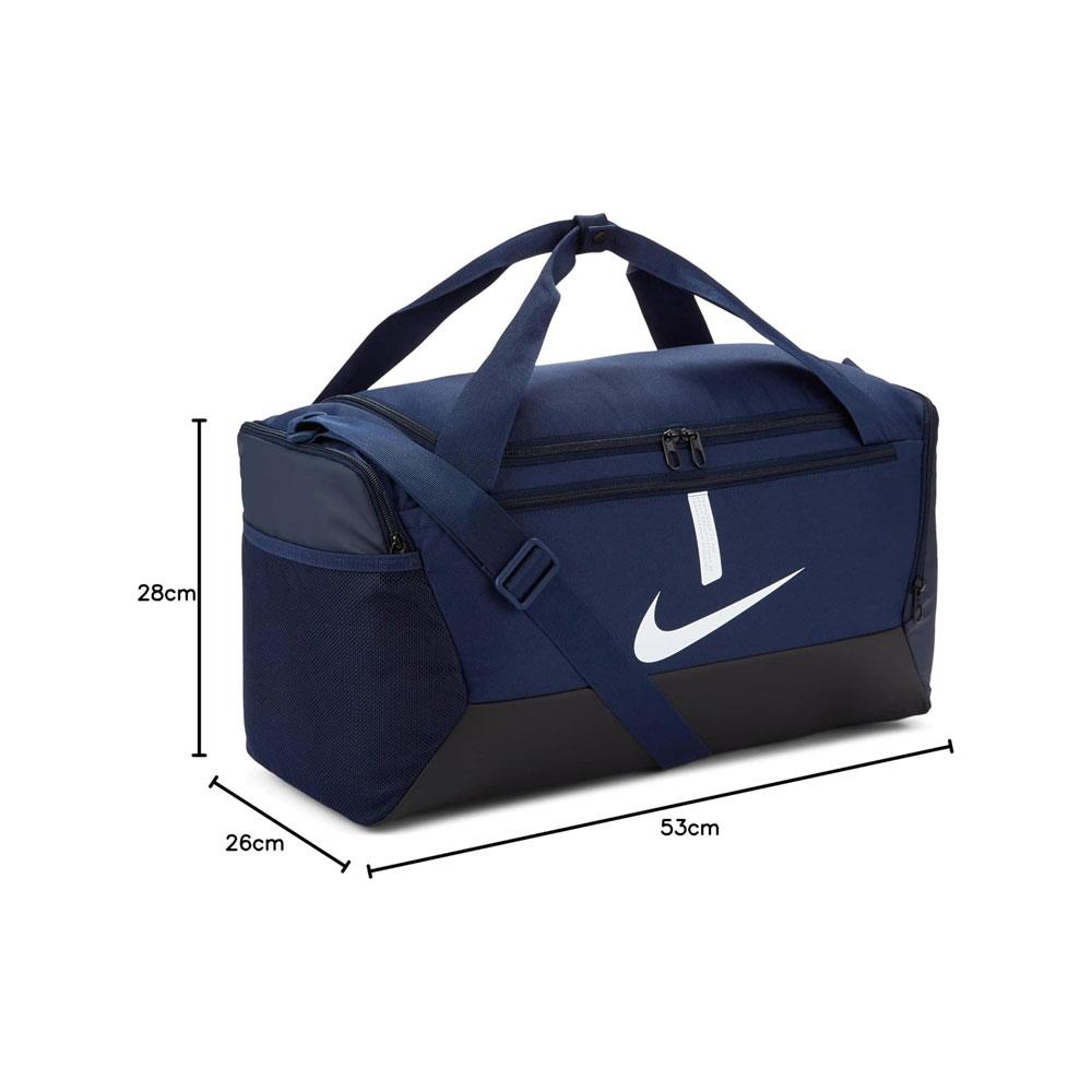 Nike Academy Team Football Duffel Bag Small 41 Litre Capacity 55cm x 32cm x 8cm - Navy