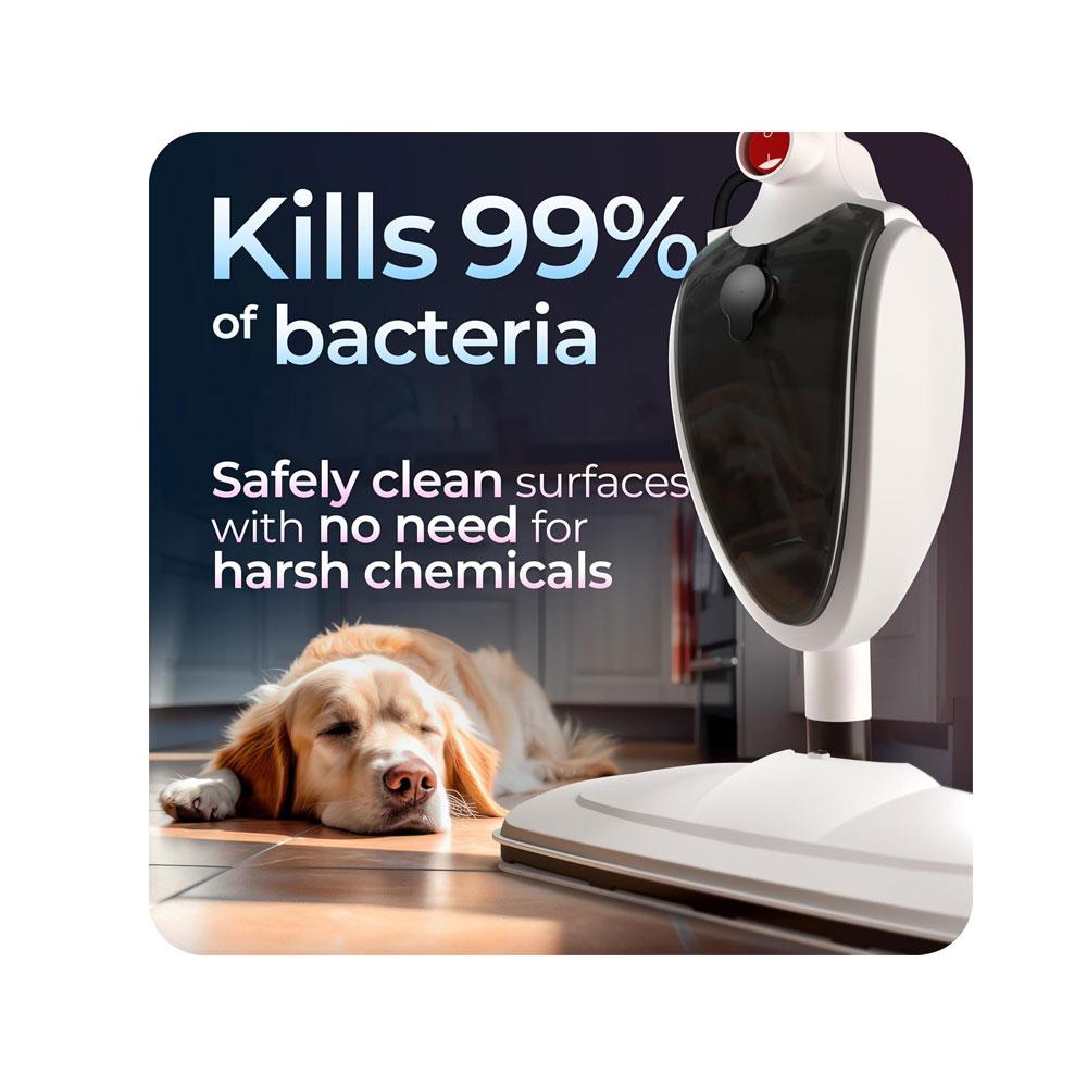 Avalla T-5 High Pressure Steam Mop & Steam Cleaner Combi-Clean Handheld Mode 1300W 280ml Tank Capacity - White Secondary image
