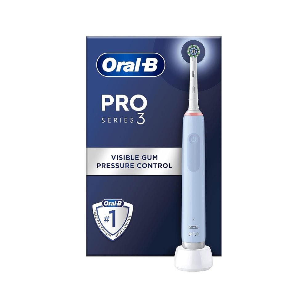 Oral-B Pro 3 3000 Electric Toothbrush With 1 Cross Action Tooth Brush Head - Blue